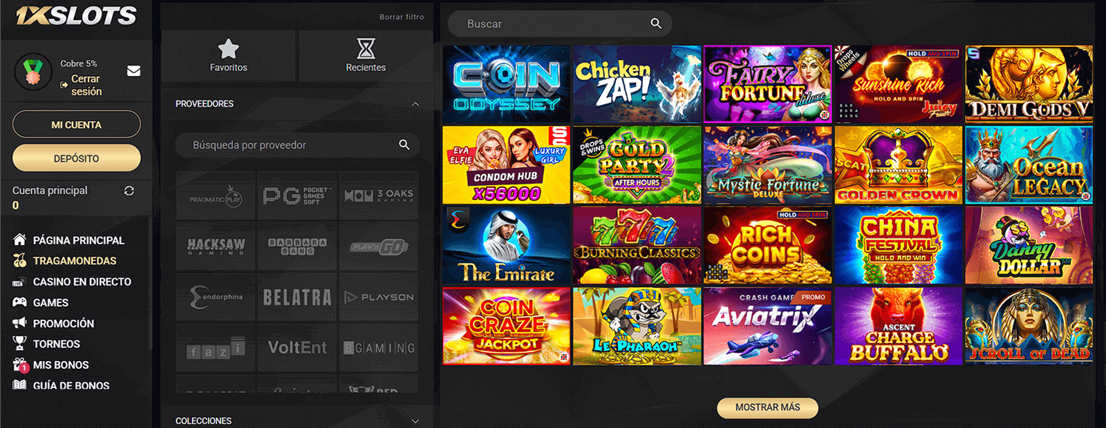 Juegos de 1xSlots